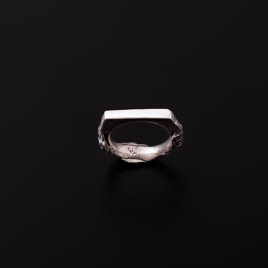 [SIQI]• half carved stamp 925 ring